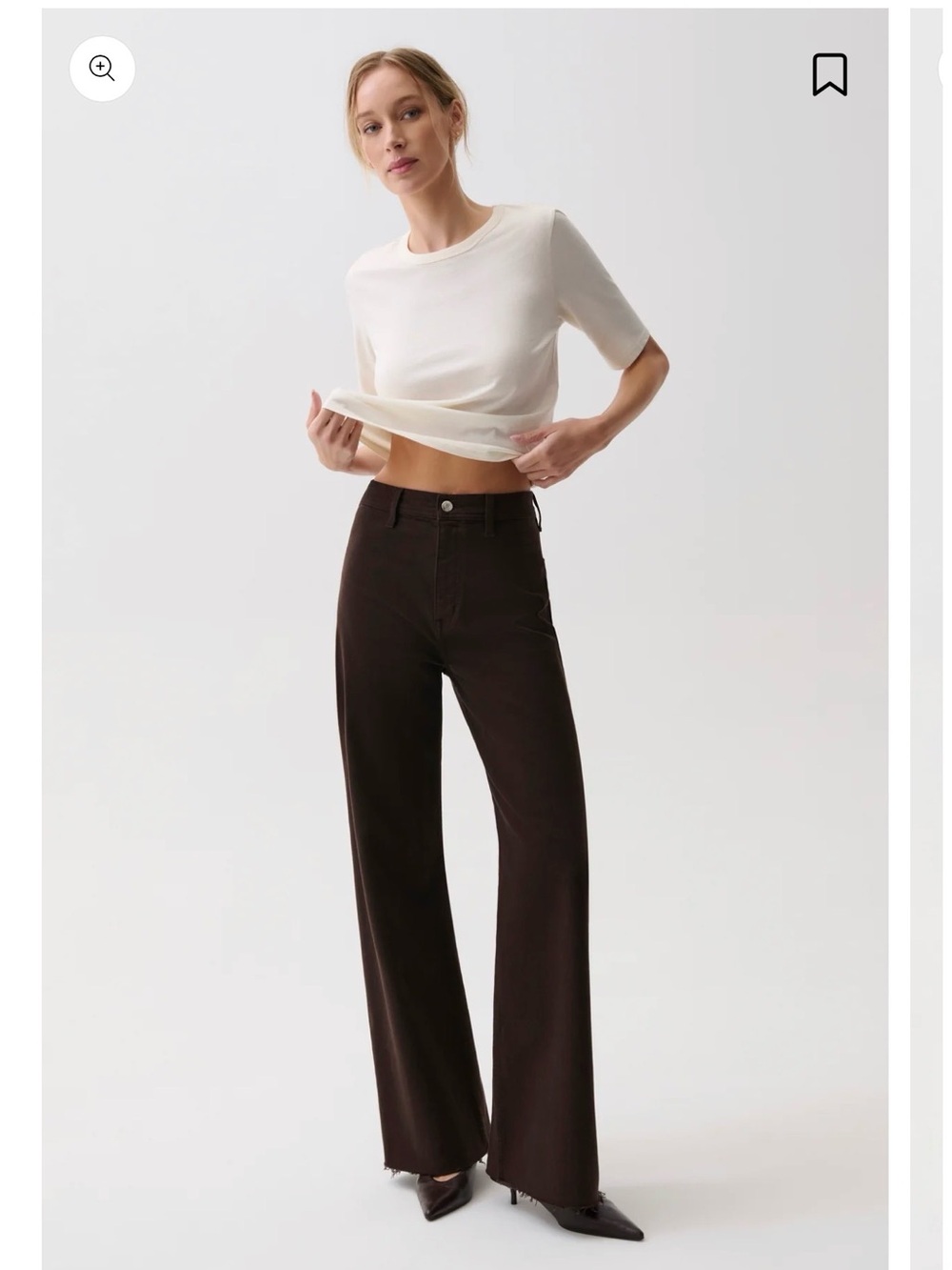 pistola Penny High Rise Wide Leg Jean - Mocha
